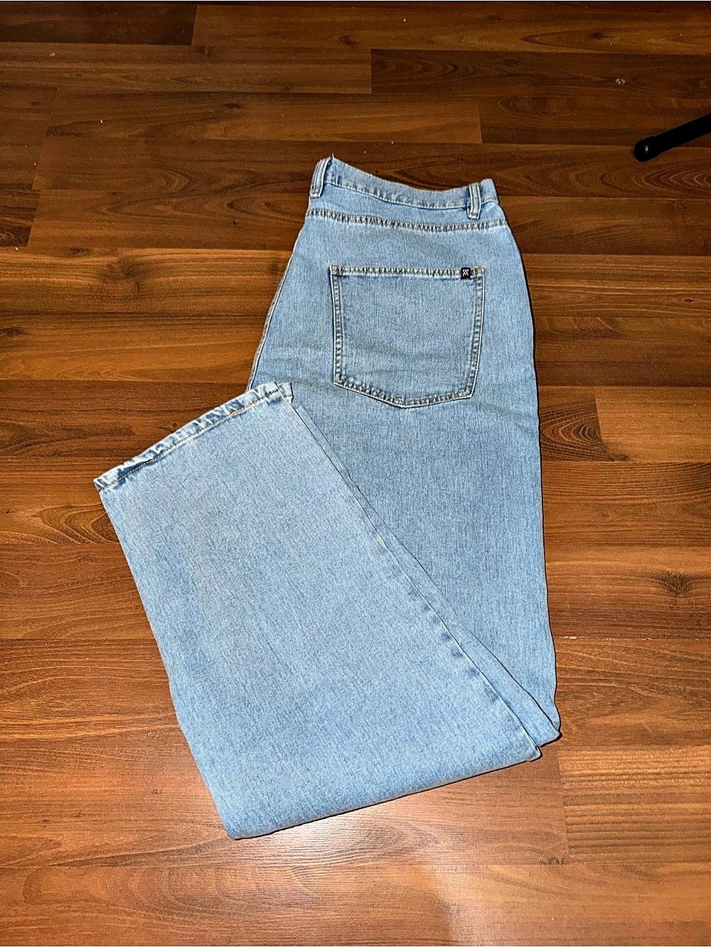Mens Blue Straight Leg Jeans